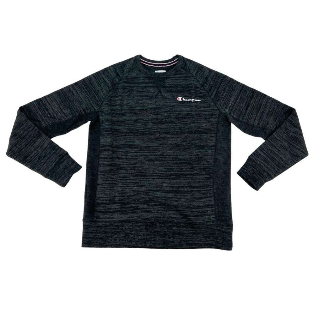 Champion | Men's Crewneck Pullover | Black & Grey | Size S